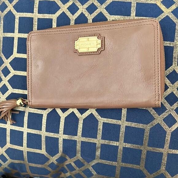 MONET GENUINE LEATHER TASSEL WALLET‎ - Picture 1 of 6